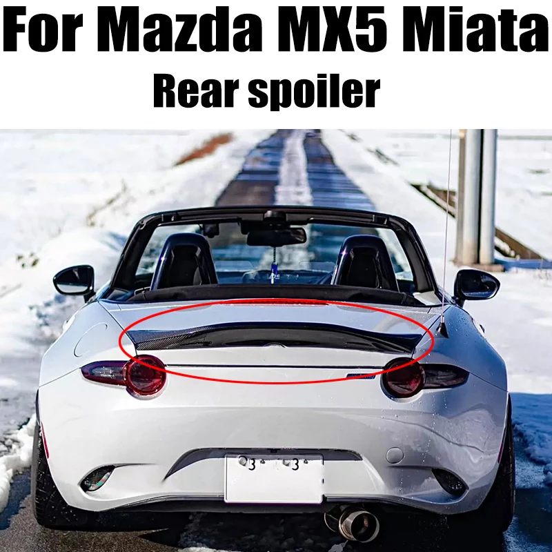 

For Mazda MX5 Miata ND RF LMS Style Confiber Fiber Glass Unpainted Duckbill Spoiler Trunk Wing Lip Racing AccessoriTrim Coupon &