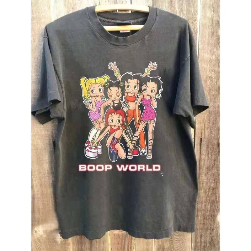 Camiseta para hombre Betty Boop Boop Spice Girls World Parady, camiseta para hombre y mujer, camiseta retro para hombre
