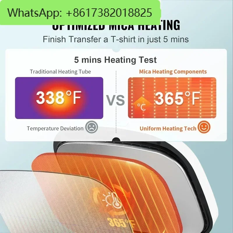 عبر الحدود الوافدين الجدد كامل التلقائي 29X38 التي شيرت آلات الصحافة الحرارة تي شيرت آلة طباعة الشعار للشركات الصغيرة F380