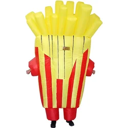 French Fries Role-play Costumes Adult French Fries Inflatable Costume Food Festival Performance Props and Costumes Masquerade