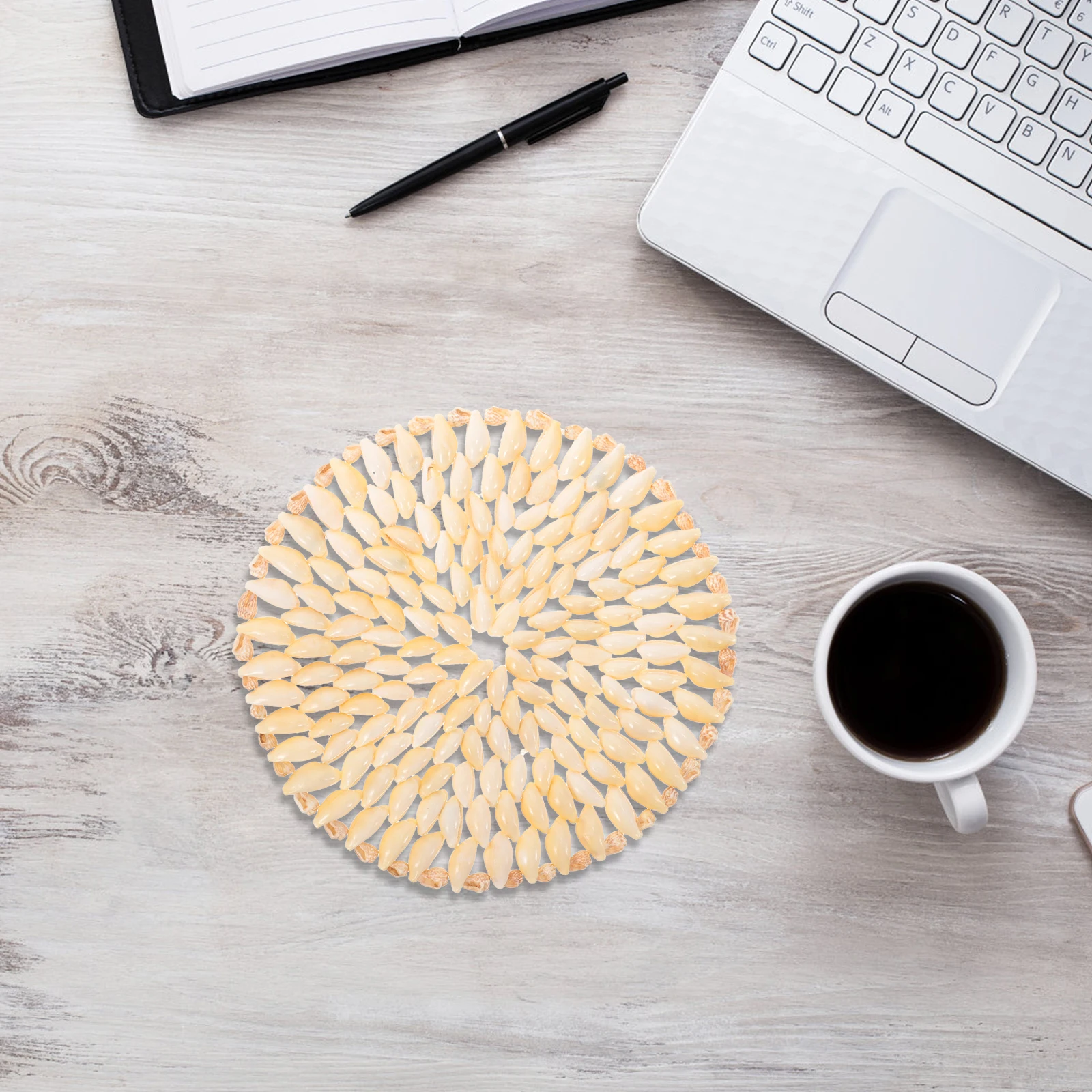 

3pcs Shells Coaster Elegant Tea Cup Pad Heat Insulation Non-Slip Drink Coasters For Home Table Cup Mat Natural Shell Mug Pads