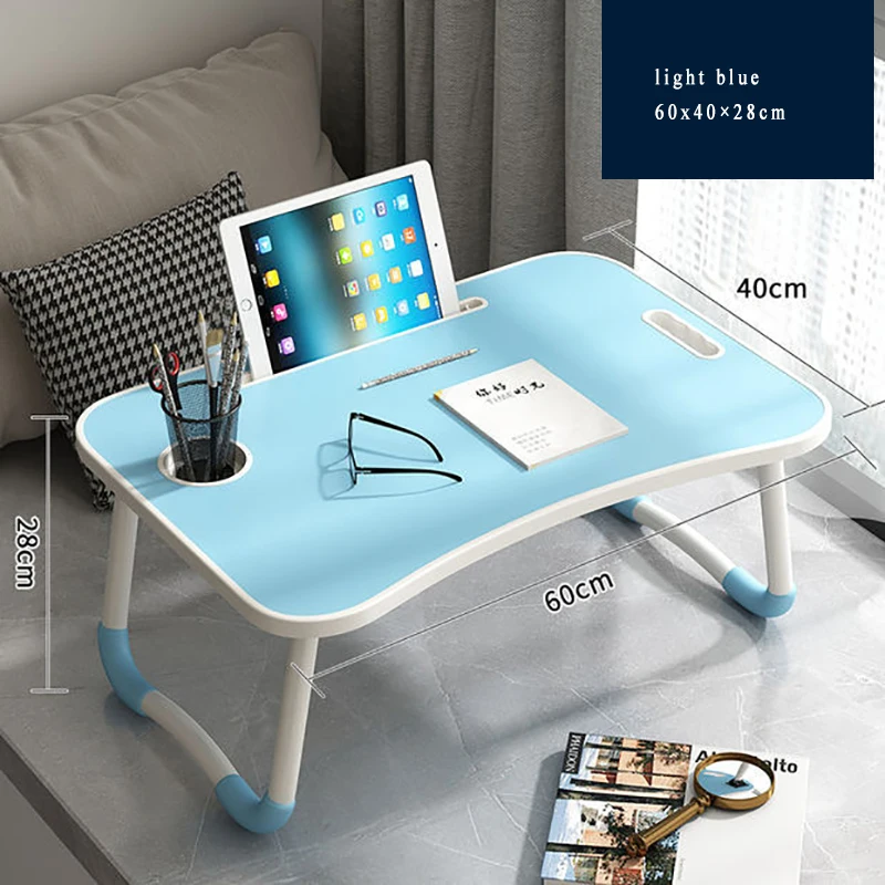 Laptop Desk with Holders for Cup and Tablet, Laptop Bed Tray Table with Foldable Legs, Laptop Bed Stand, Portable Table