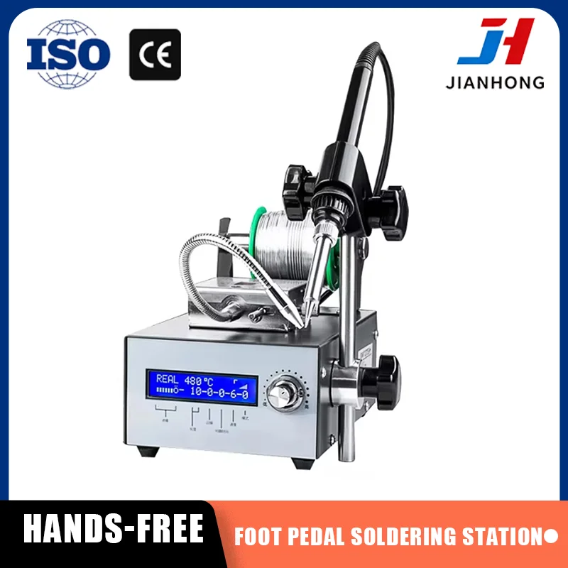 New Semi-automatic Foot-operated Solder Machine 75w Soldering Station Electric Welding Iron LED Digital Soldering Iron
