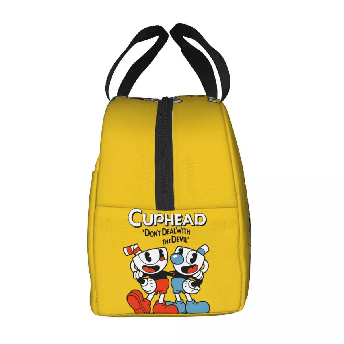 Hot Game Cuphead Mugman Lunch Bag for Work School Waterproof Cooler Thermal Insulated Lunch Box Women Kids Food Tote Bags