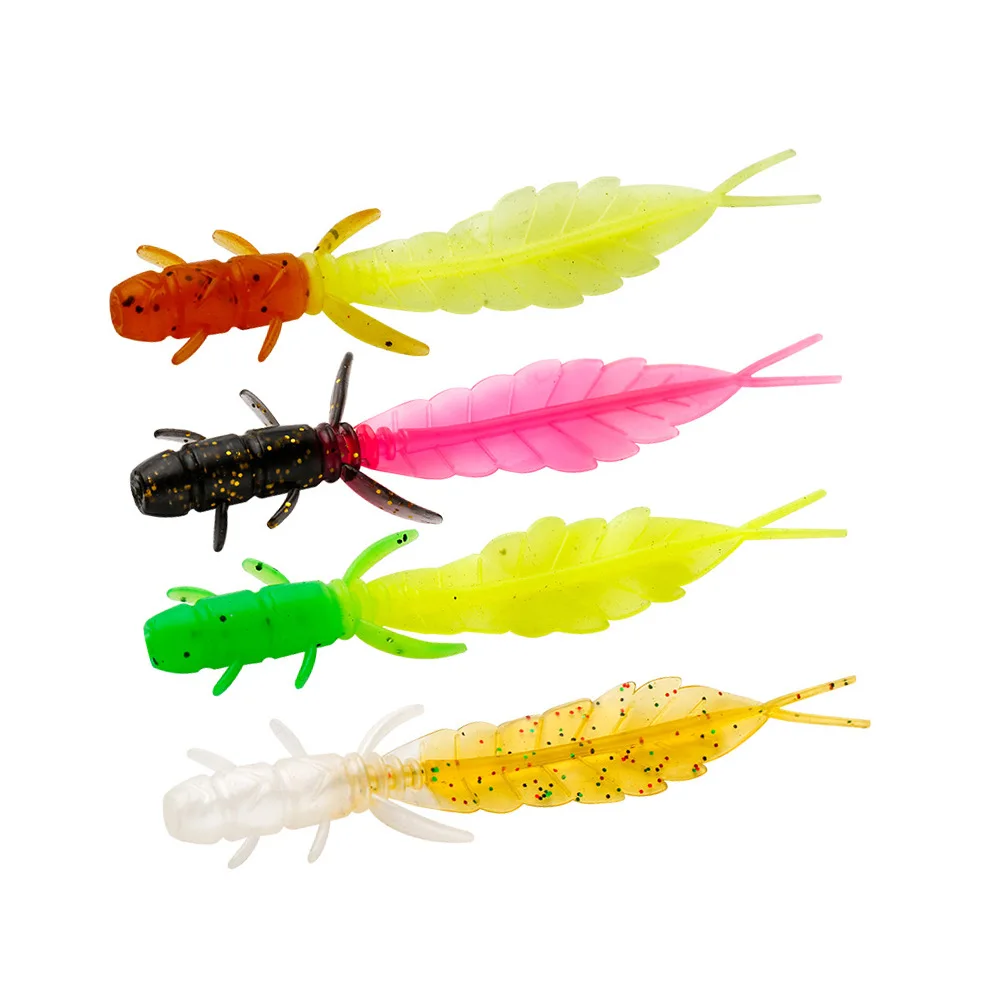 1 Stück 5cm/7,5cm Silikon-Weichköder zum Angeln, Wobbler, Künstlicher Weichköder, Mini-Weichköder mit geradem Schwanz