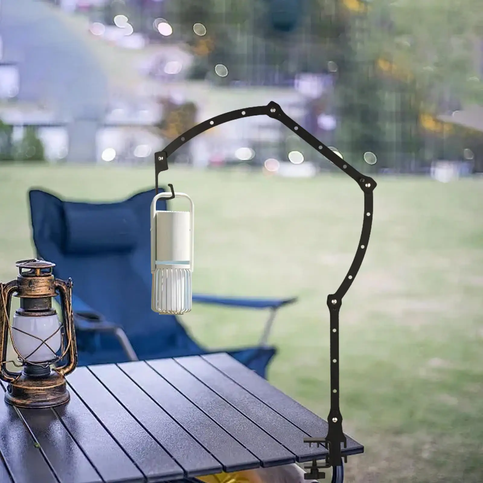 

Складная регулируемая настольная подставка для лампы с настольным зажимом, подвесной держатель для лампы, стойка для пешего туризма, для дома, барбекю, пикника, для улицы