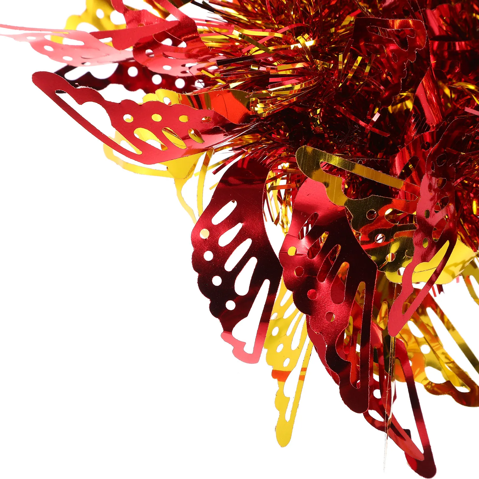 6Pcs Cheerleader Pom Poms Kids Metallic Red Gold for Dance Squad Sports Events Kindergarten Performances Cheer Props