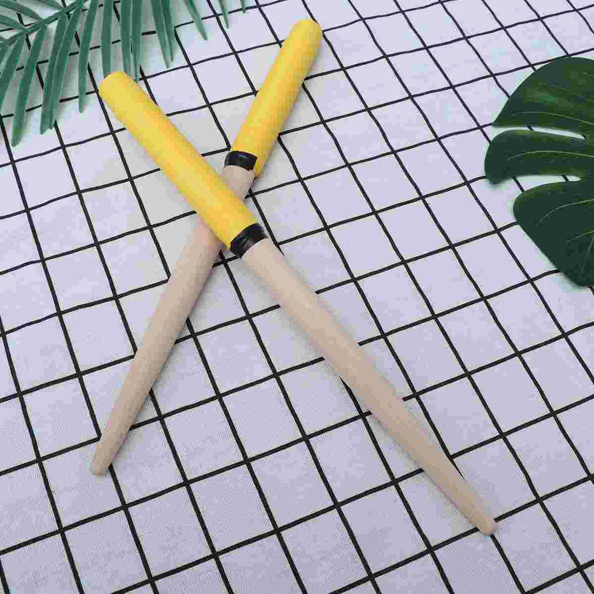 Drum Stick Drumsticks Wooden Rods Rubber Handle Percussion Instruments Accessories Toddler