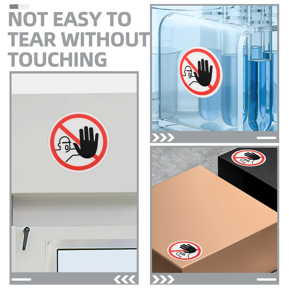 

4 Pcs Warning Sign Stickers Danger Touch Safety Pvc Caution Painting Do Not Label Decals
