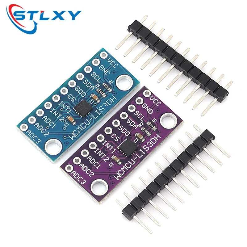 LIS3DSH 3-Axis Acceleration Module High Resolution Accelerometer Blue/Purple PCB Board