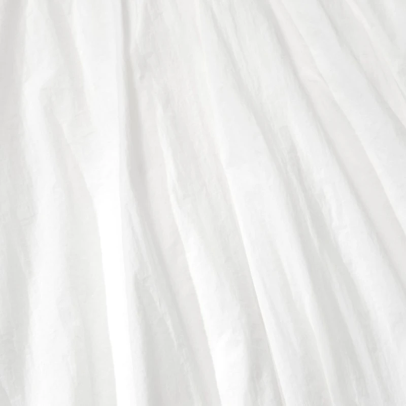 HX6F Bubble Maxi Skirt Faery Ruffle Pleated Midi Dress Elastic Waist A Line Skirt