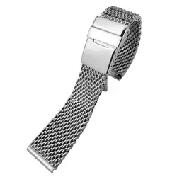 PCAVO 316L Stainless Steel 22mm 24mm Watch Band Fit for Breitling Superocean Heritage Solid Metal Bracelets Mesh Woven Strap