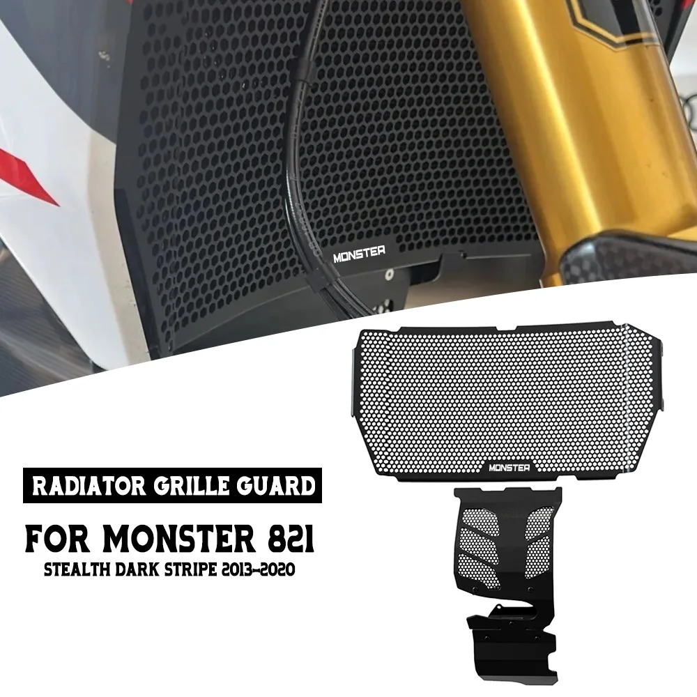 

Radiator Guard Protection Oil Cooler Cover Protector FOR Ducati Monster 821 Stealth Dark Stripe 20013 - 2017 2018 2019 2020