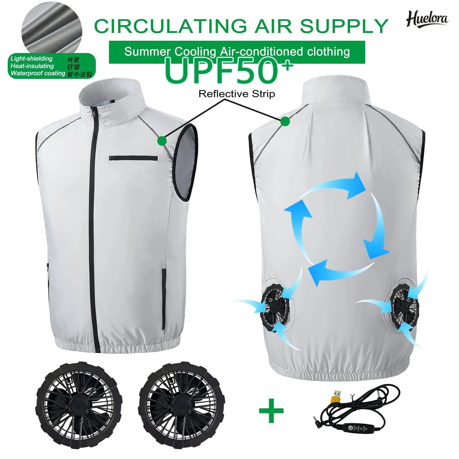 Summer Cool Vest Wearable Refrigeration Fan Vest Air Conditioner Clothes Outdoor Cooling Tactical Fishing Sleeveless Work Jacket