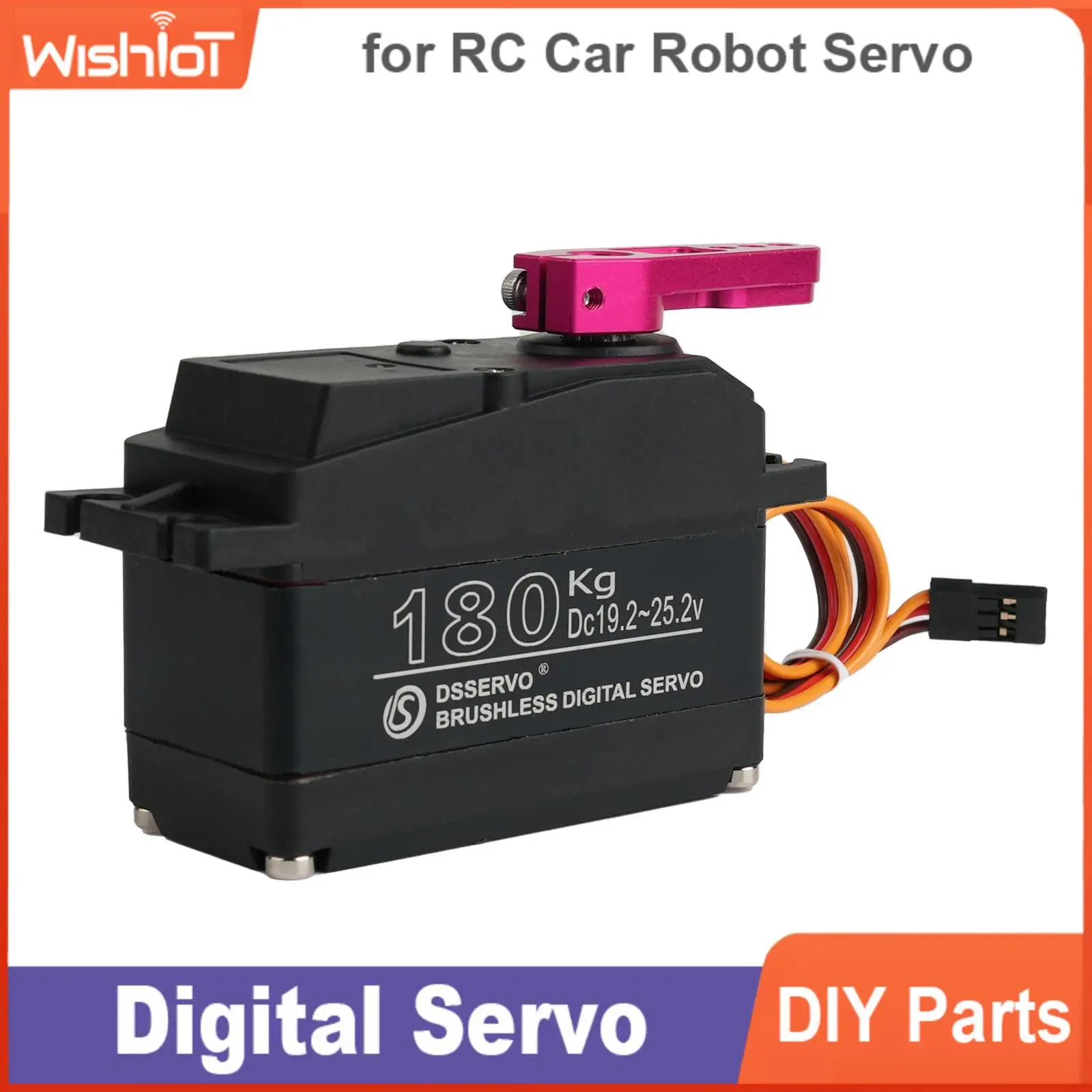 BLS51180 180KG 디지털 서보 24V 브러시리스 180 ° /270 °   레드캣/HPI 바하 5B SS용 메탈 기어