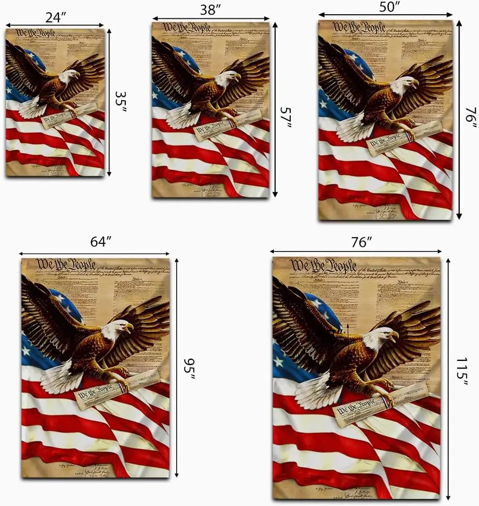 Personalized American 250th Anniversary Garden Flag Custom Smith Family Name Patriotic Eagle Statue of Liberty Liberty Bell  MMZ