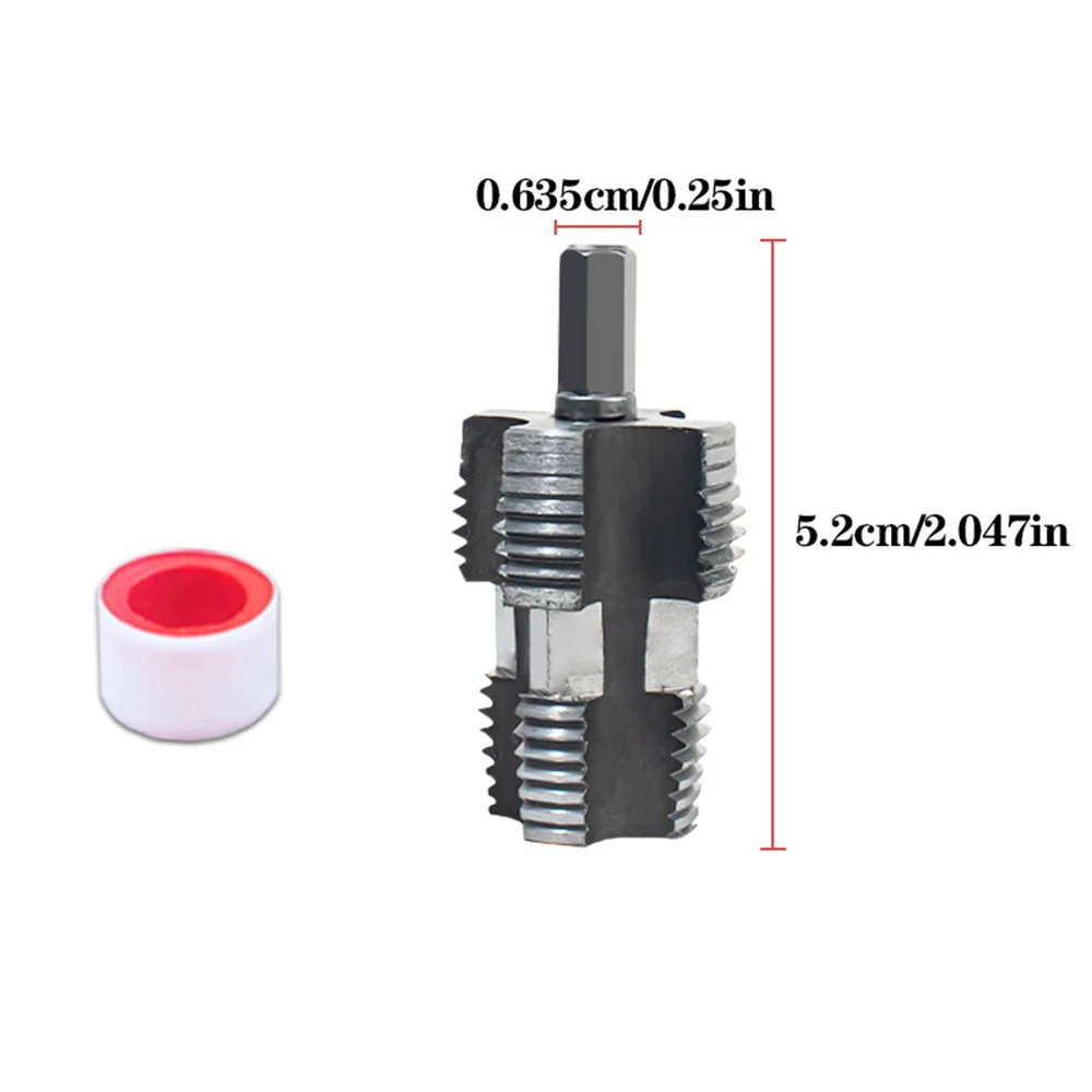 Robinet à filetage interne pour tuyau d'eau PPR, tige hexagonale, ouvre-robinet, perceuses électriques, équipement, outils à main, 20mm, 25mm