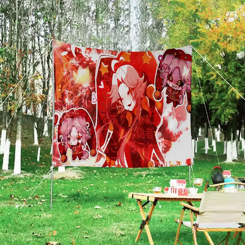 Anime The Freak Circus Colorful Flag Wall Hanging Bohemian Wall Banner Mandala Indoor Art Decor