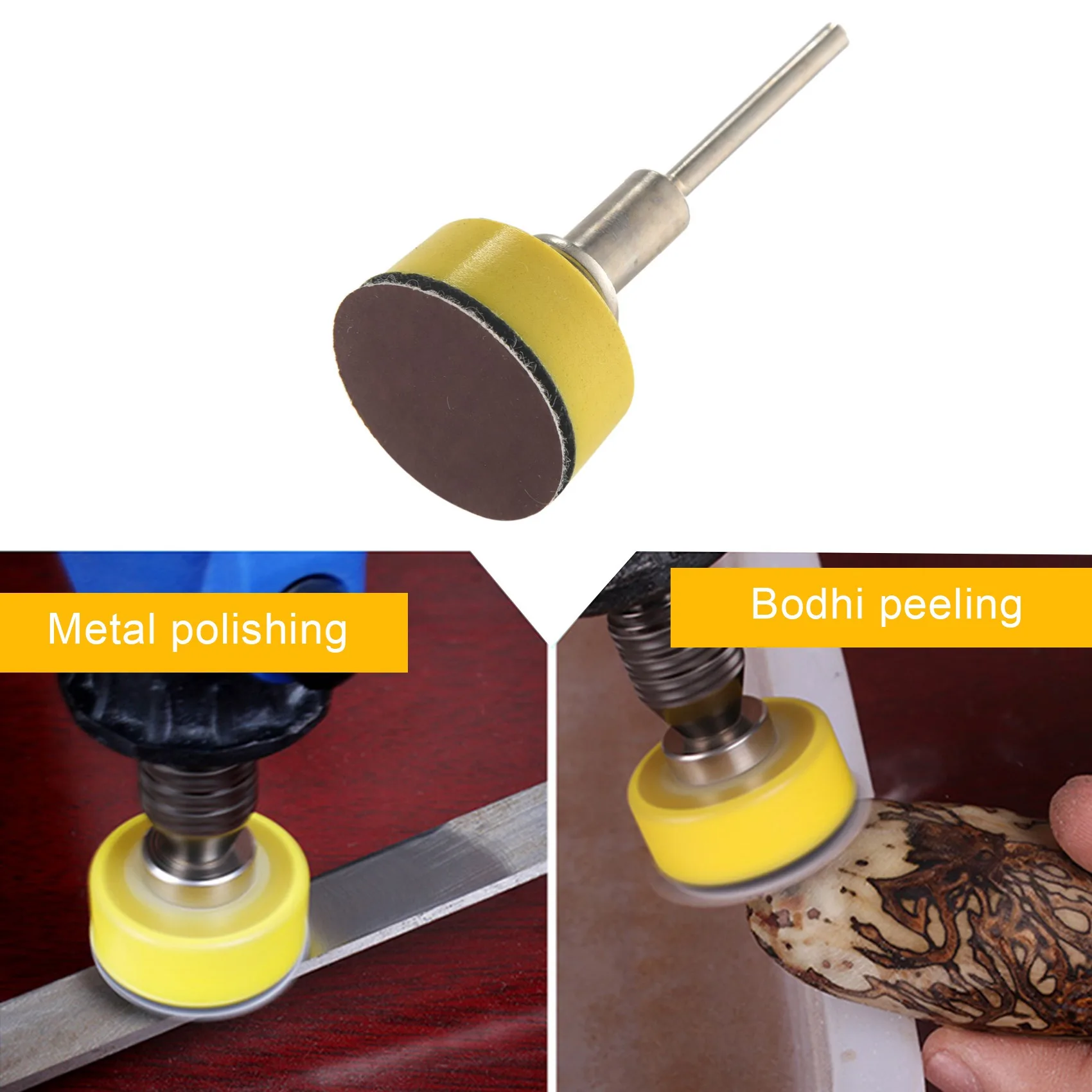 ABJT 1 นิ้ว 100 ชิ้นแผ่นขัดแผ่นชุดกระดาษทรายกลม Hook Loop Sander Backer
