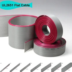 1~20m UL2651 Flat Ribbon Cable 1.27mm 28AWG Gray Wire 10 14 16 20 26 30 34 40 50 60pins 300V Data Cable for 2.54mm IDC Connector