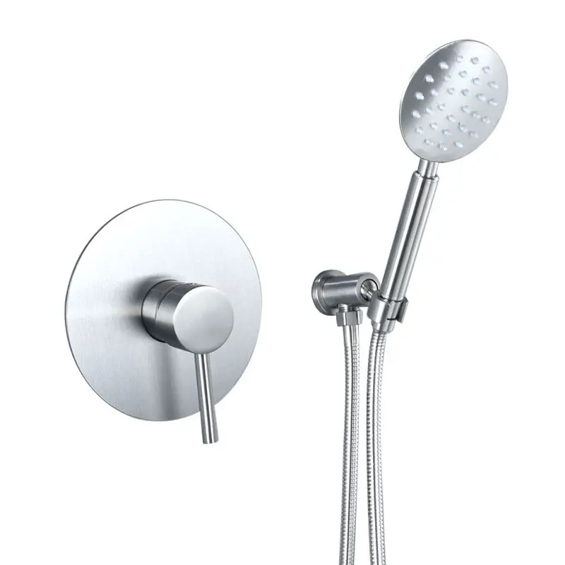 

Stainless Steel Shower Concealed Hidden In-Wall Bathtub Side Shower Head Faucet Shower Set AL2016