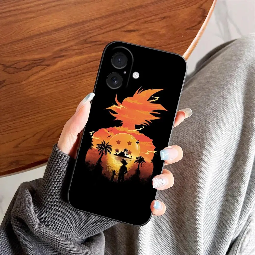Phone Case For iphone Apple 18 17 17E 16E 16 15 14 8 Plus 13 12 11 XR Pro Max Funda Shell Cover Goku Super Saiyan D-Dragon Ball view 4