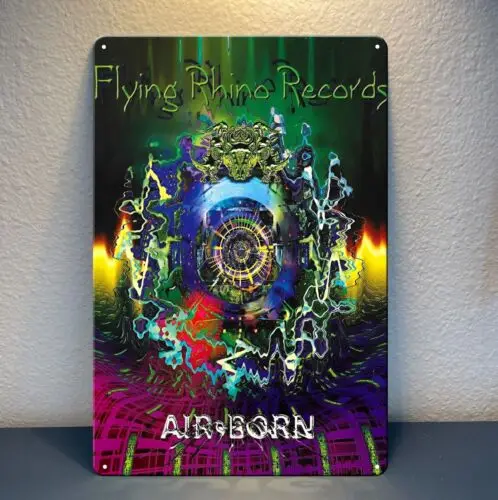 Flying Rhino Records Psychedelic Goa Trance Music Metal Poster - Sign 20x30cm  -aluminum