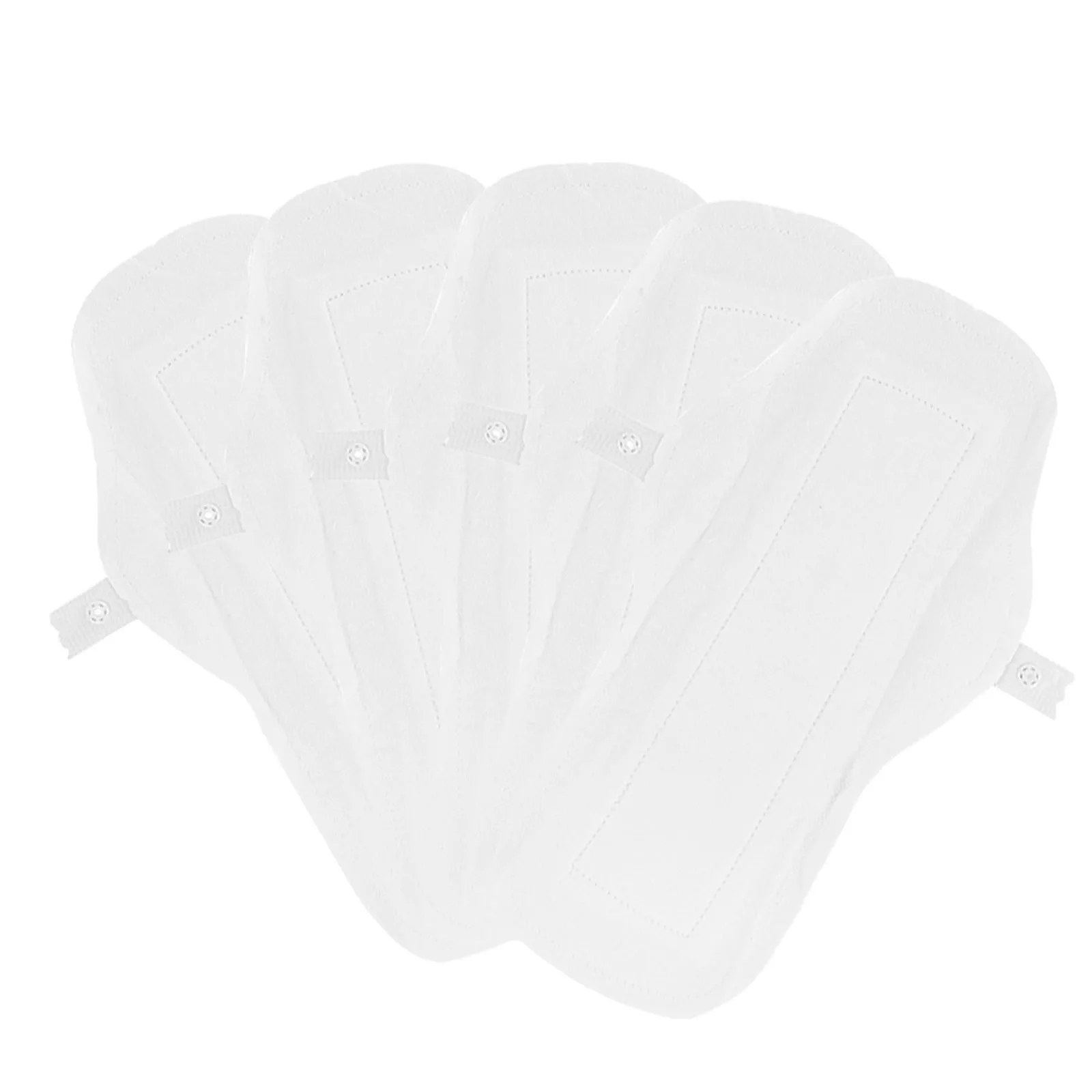 

5pcs Reusable Menstrual Pads Washable Cotton Sanitary Liners Heavy Flow Overnight Leakproof Feminine Hygiene Cloth Period Pads