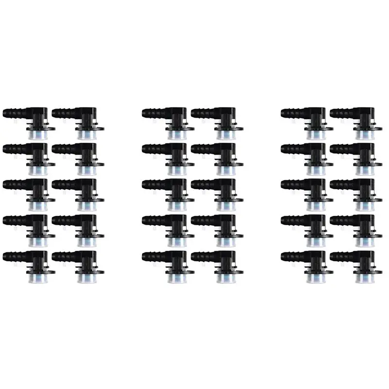 30Pcs Car Water Pipe Connector ID12-ID6-90 Degree L Type Fuel Pipe Quick Connector Fuel Pipe Connector