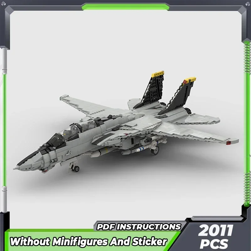 Moc cegły budowlane Model wojskowy F-14 Tomcat 1/35 myśliwiec technologia modułowe klocki prezenty zabawki dla dzieci zestawy do majsterkowania montaż