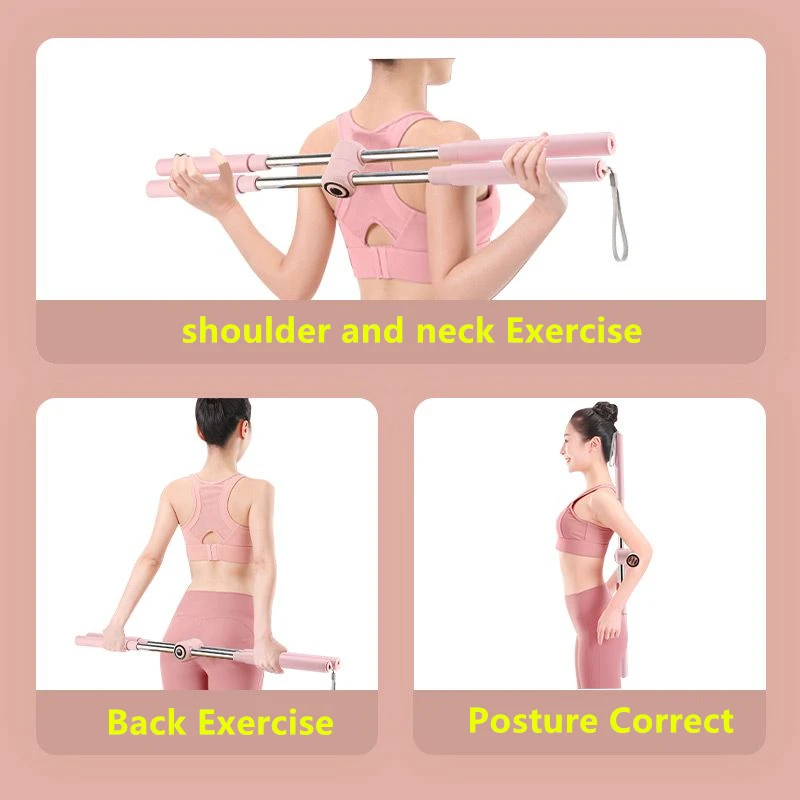 Adjustable Yoga Stick Hunchback Posture Corrector Pilates Yoga Standing Training Home Gym Accessories Fitness Exercise Equipment