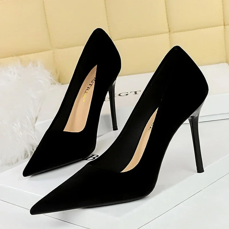 BIGTREE Sexy Fashion Pumps Wedding Elegant Women\'s Thin Heels Pointed Single Party Shoes Zapatillas De Mujer