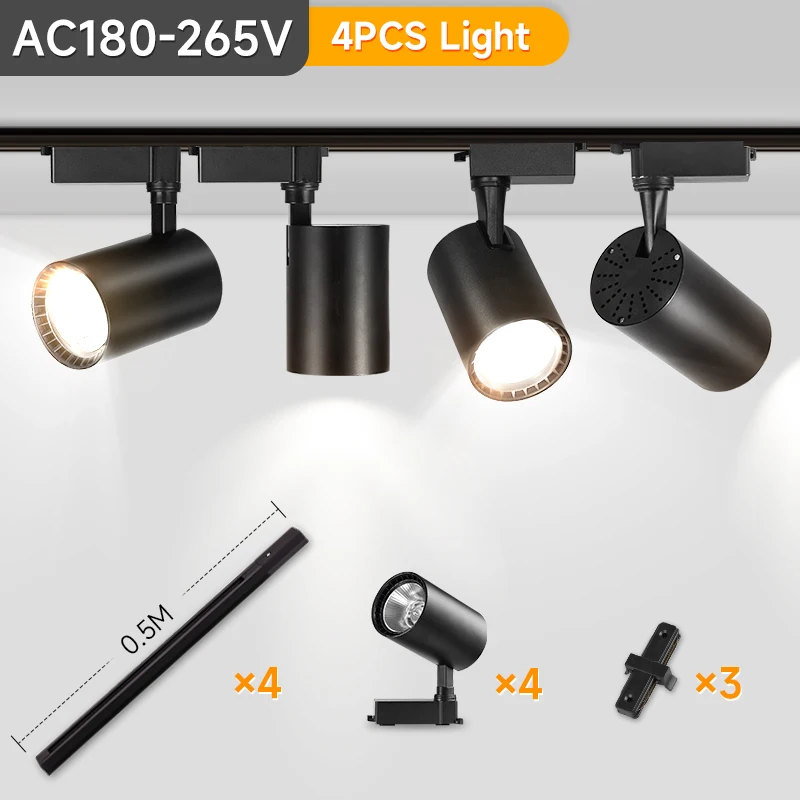 LED Spoor Licht 220V Plafond Spot Led 12/20/30/40W Plafondlamp voor Woonkamer Keuken Lijn Verlichting Rail Systemen Spotlight Set