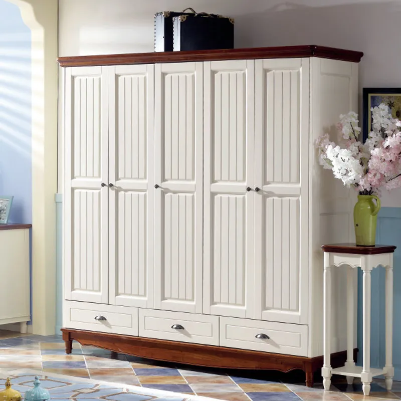 Square Modern Drawer Wardrobe White Simple Nordic Tall Wooden Home Wardrobe Storage Clothes Room Mueble Organizador Furniture