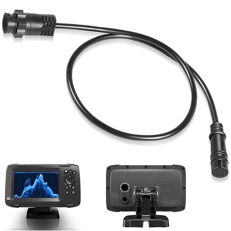 000-14068-001 7-Pin to 8-Pin Transducer Extension Cord Compatible with Lowrance Hook2, Reveal & Cruise, IP68 Waterproof