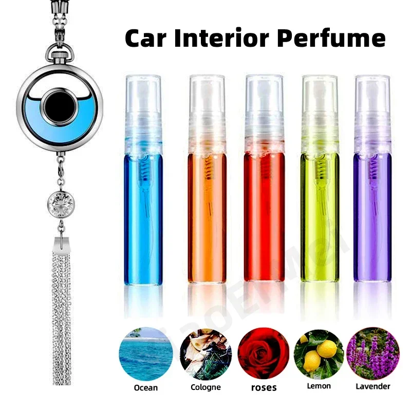 2pcs Car Perfume Refill Air Freshener Car Outlet Perfume Replenishment Aromatherapy Oil Natural Plant Essential Vents Fragrance