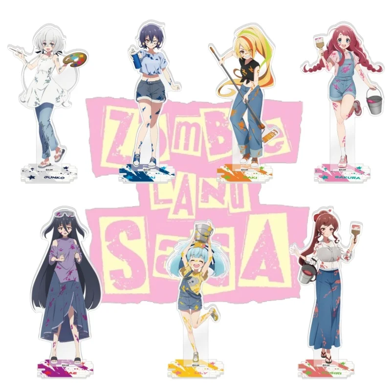 Oil Painting Version Acrylic Stand ZOMBIE LAND SAGA Anime Figure Stand Plate Cosplay Prop Decor Cartoons Keychain Gifts