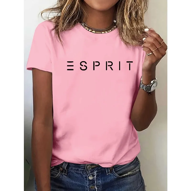 Bold Letter Pattern Pure Cotton Cartoon Printed T-shirt Summer New Trend Men's and Women's Clothing New Fashion Casual T-shirt