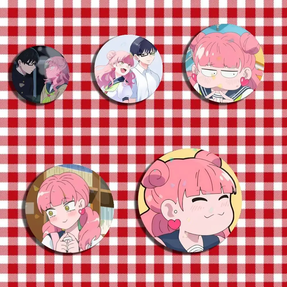 

You and I are Polar Opposites Yuusuke x Miyu Badge Stage Brooches on Backpack Round Enamel Pins for Jewelry Gift Bag Accessory