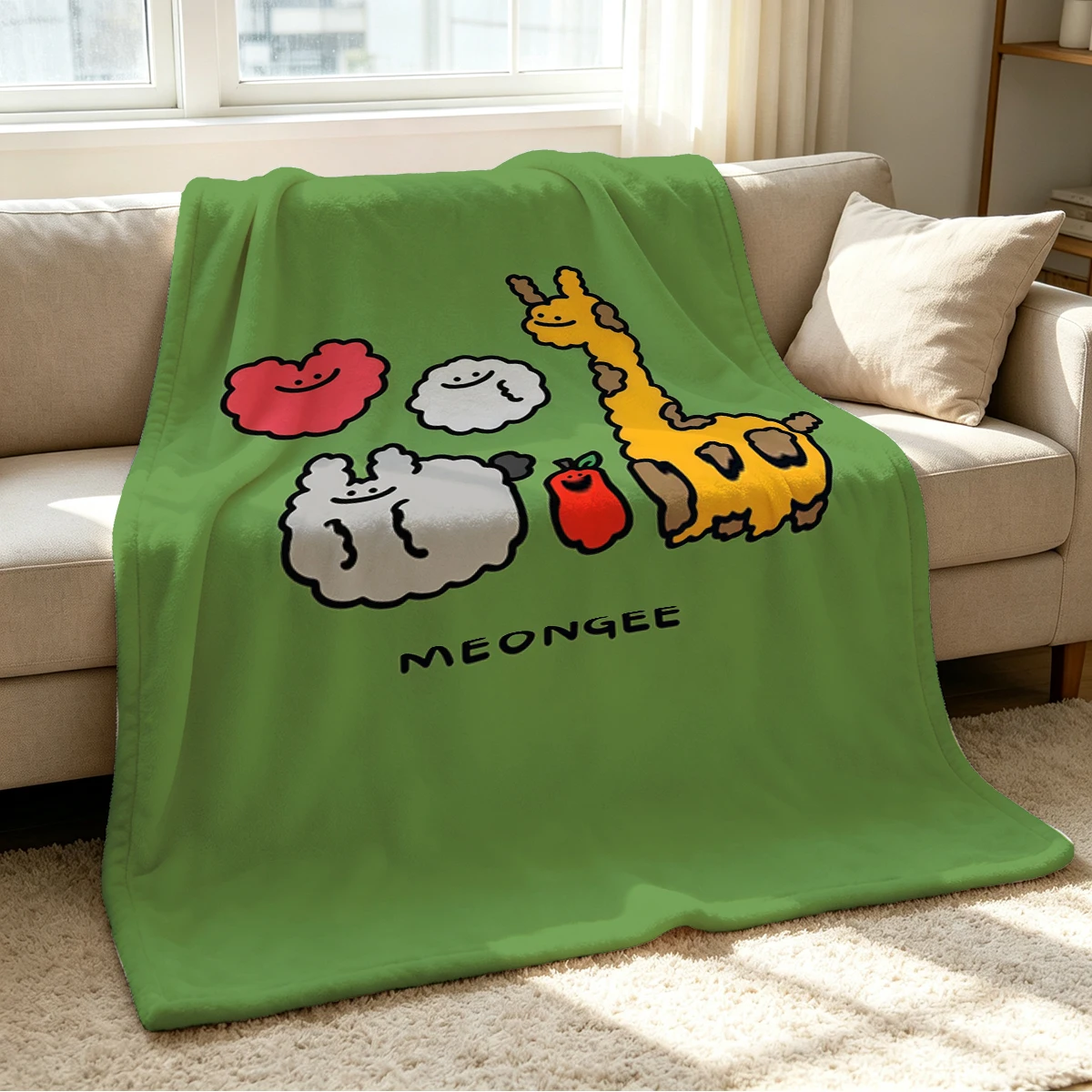 Cute Buddy Blanket Soft Cozy Throw for Sofa Bed Festive Holiday Decor Gift for Kids and Adults,Lightweight and Warm
