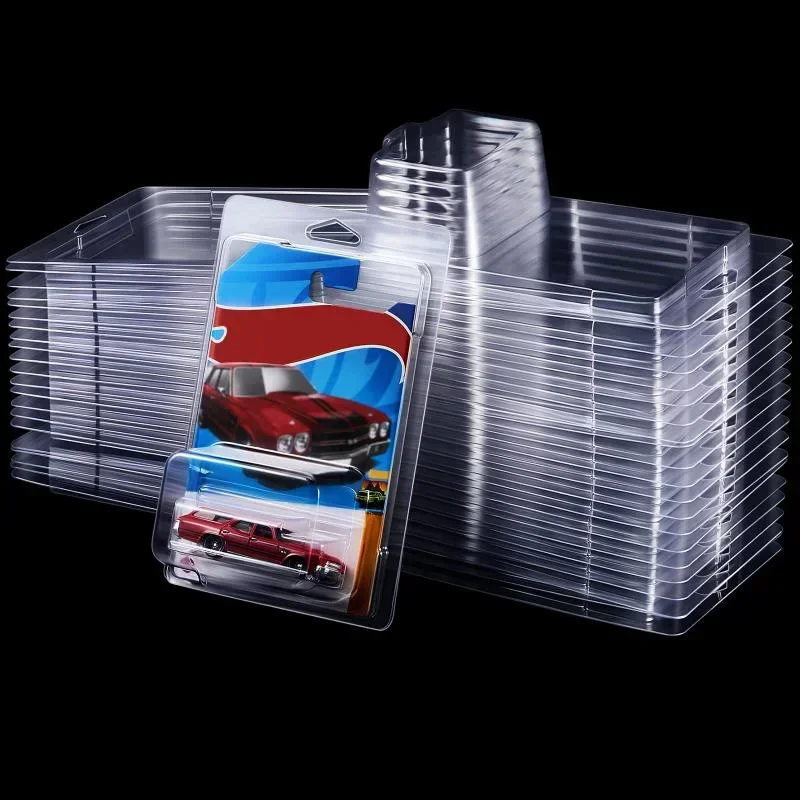 

Clear Plastic Car Toy Display Case Hotwheels Protective Shell Boulevard Team Transport Model Card Storage Display Box Showcase