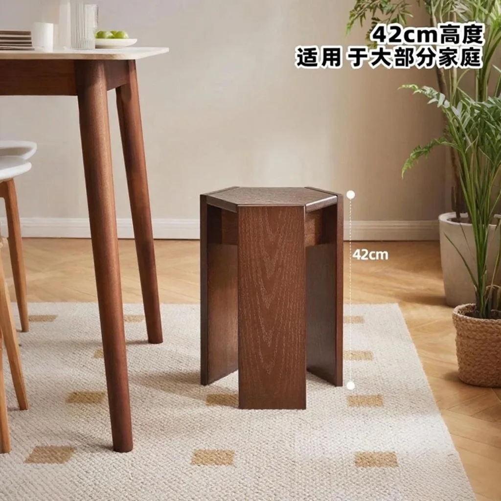 Solid wood stools can be stacked, household wood benches, sedentary living room