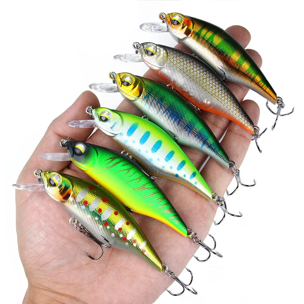 1pcs Fishing Lure 3D Eyes Floating Minnow Aritificial Laser Wobblers 9.2cm 11.8g Crankbait Hard Plastic Fishing Tackle Pesca