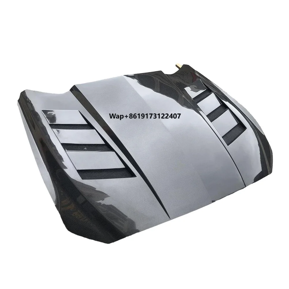 

New Carbon Fiber Front Bonnet Engine Hood for 2018-2025 for Mustang GT EcoBoost Car Cover with Bolts Included