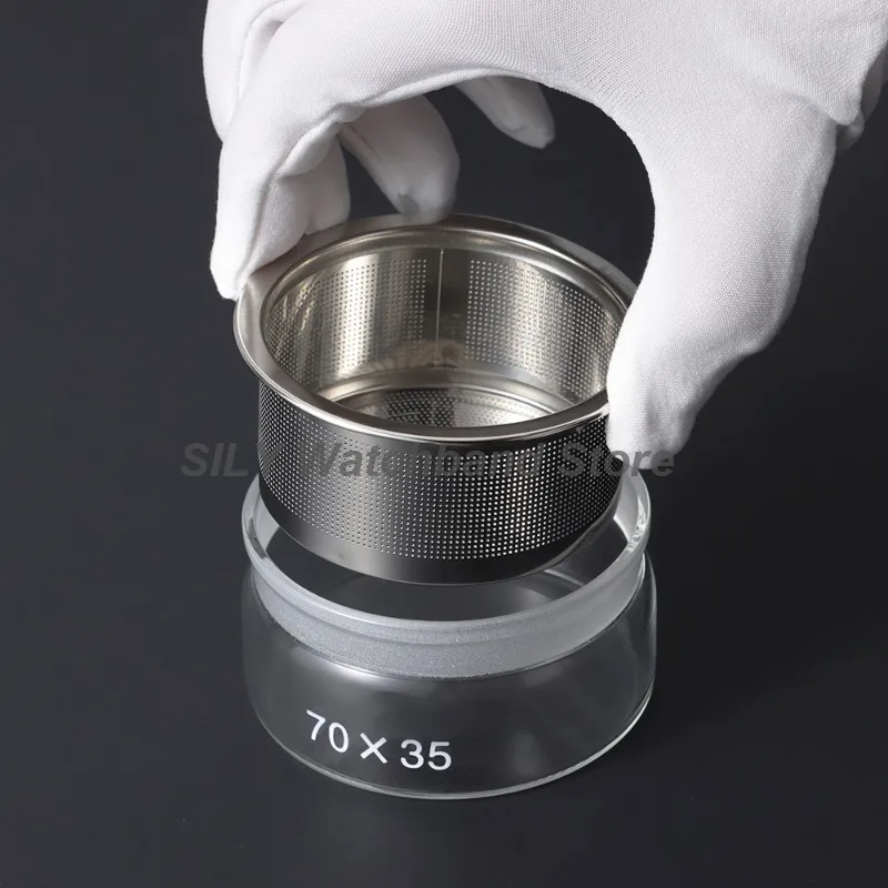 Watch Repair Oil Storage Tank Glass Cup Watch Parts Component Cleaner Holder Basket for Watch Maintenance Watchmaker Repair Tool