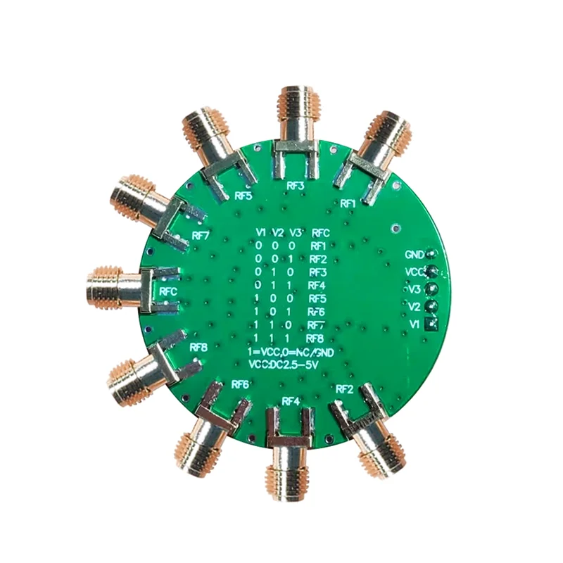 

B04C-RF Antenna Switch Module 8 Select 1 SP8T RF Switch 50Khz-6Ghz Single-Pole Eight-Throw Microwave RF SP8T