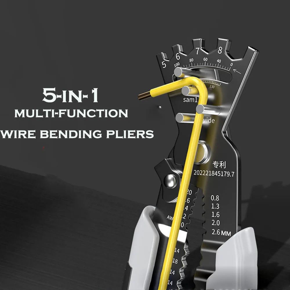 5-in-1 Wire Bending Pliers Wire Stripping Pliers Wire Splitting Pliers Electrician Wire Pulling Pliers, Cable Wire Peeling