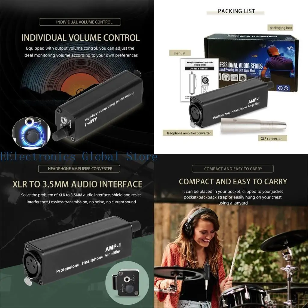 

Практичный адаптер усилителя для наушников XLRto 462B с разъемом 3,5 мм, надежная работа