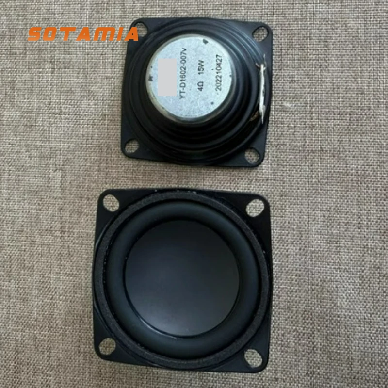 SOTAMIA 2개 2인치 미니 풀레인지 오디오 스피커 4옴 15W 고출력 HIFI 라우드스피커 DIY 블루투스 음악 스피커 (JBL용)