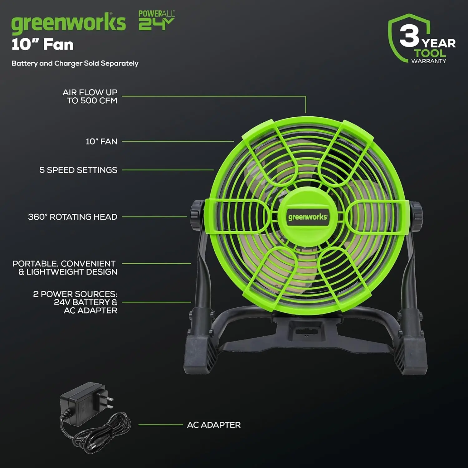 GreenWorks 24V 10